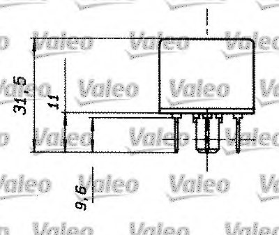 VALEO 643601 Relay, main current